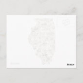 Postale Carte Vintage de l'Illinois Antique State Chart (Dos)