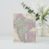 Postale Carte vintage de l'Inde (1853) (Debout devant)