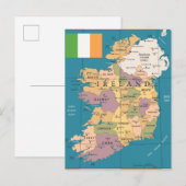 Postale Carte vintage de l'Irlande (Devant / Derrière)