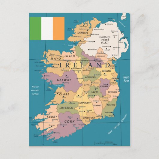 Postale Carte vintage de l'Irlande (Devant)