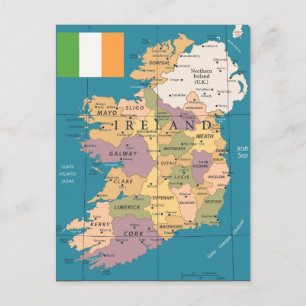 Postale Carte vintage de l'Irlande