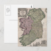 Postale Carte vintage de l'Irlande (1716) (Devant / Derrière)
