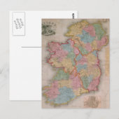 Postale Carte vintage de l'Irlande (1835) (Devant / Derrière)