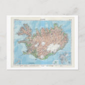 Postale Carte vintage de l'Islande (Devant)