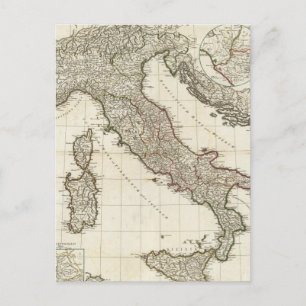 Postale Carte vintage de l'Italie (1764)