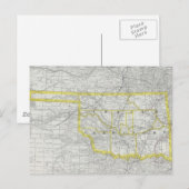 Postale Carte vintage de l'Oklahoma (1889) (Devant / Derrière)