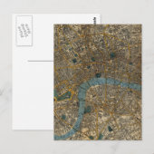 Postale Carte vintage de Londres Angleterre (1860) (Devant / Derrière)