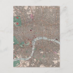 Postale Carte vintage de Londres Angleterre (1862)