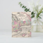 Postale Carte vintage de l'Ontario (1857) (Debout devant)