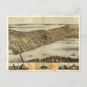 Postale Carte vintage de Madison Wisconsin (1867)