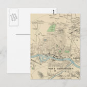 Postale Carte vintage de Manchester NH (1892) (Devant / Derrière)