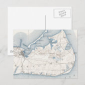 Postale Carte vintage de Nantucket (1919) (Devant / Derrière)