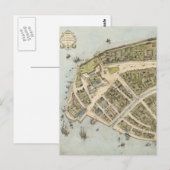 Postale Carte vintage de New Amsterdam (1660) (Devant / Derrière)