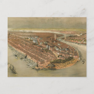 Postale Carte vintage de New York (1874)