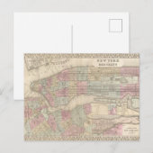 Postale Carte vintage de New York / Brooklyn (Devant / Derrière)