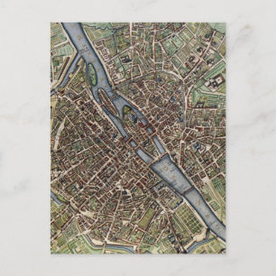 Postale Carte vintage de Paris