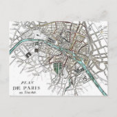 Postale Carte vintage de Paris (Devant)