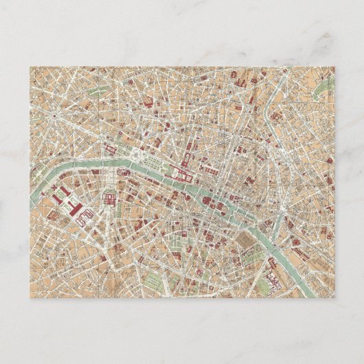 Postale Carte vintage de Paris (1892) (Devant)