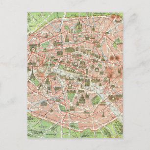 Postale Carte vintage de Paris (1920)