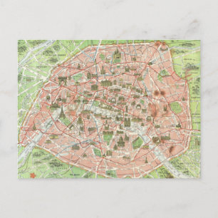 Postale Carte vintage de Paris (1920)