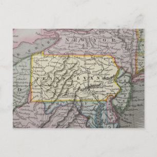 Postale Carte vintage de Pennsylvanie