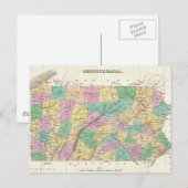 Postale Carte vintage de Pennsylvanie (1827) (Devant / Derrière)