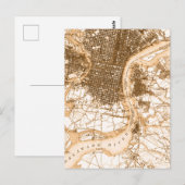 Postale Carte vintage de Philadelphie (Devant / Derrière)