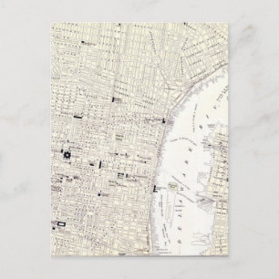 Postale Carte vintage de Philadelphie (1885)