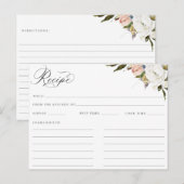 Postale Carte vintage de recette végétale florale (Devant / Derrière)