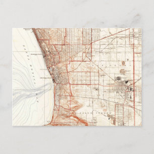 Postale Carte vintage de Redondo Beach & Torrance CA (1934