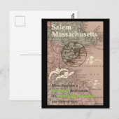 Postale Carte vintage de Salem MA (Devant / Derrière)