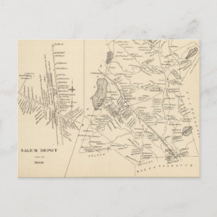 Postale Carte vintage de Salem Massachusetts (1892)
