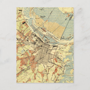 Postale Carte vintage de Savannah Georgia (1942)