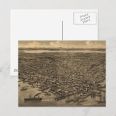 Postale Carte vintage de Seattle (1884) (Devant / Derrière)