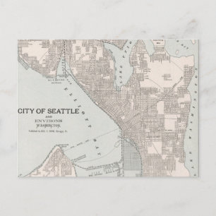Postale Carte vintage de Seattle Washington (1901)