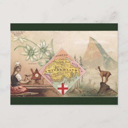 Postale Carte vintage de Suisse (Devant)
