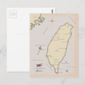 Postale Carte Vintage de Taïwan (Devant / Derrière)