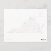 Postale Carte Vintage de Virginie Antique State Chart (Dos)