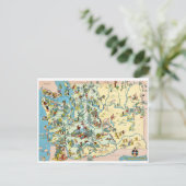 Postale Carte Vintage de Washington (Debout devant)