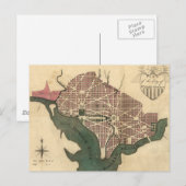 Postale Carte vintage de Washington D.C. (1793) (Devant / Derrière)