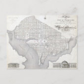 Postale Carte vintage de Washington DC (Devant)