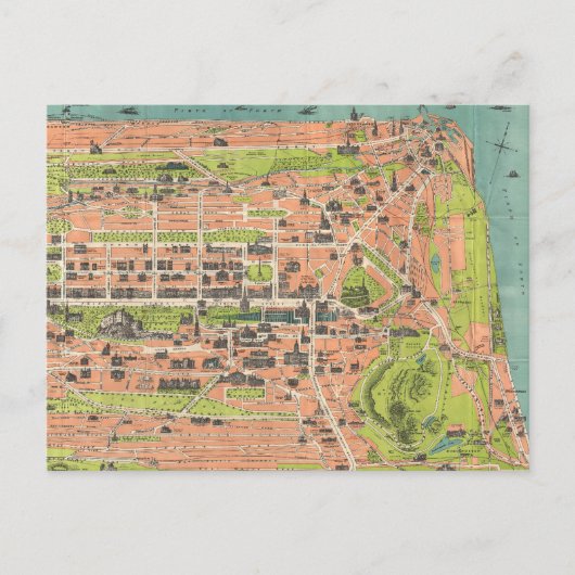 Postale Carte vintage d'Edimbourg en Ecosse (1935) (Devant)