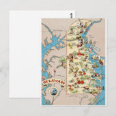 Postale Carte Vintage Delaware Funny (Devant / Derrière)