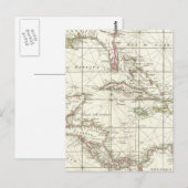 Postale Carte vintage des Caraïbe (Devant / Derrière)