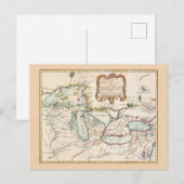 Postale Carte Vintage des Grands Lacs (Devant / Derrière)