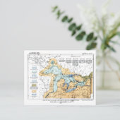 Postale Carte vintage des Grands Lacs (Debout devant)