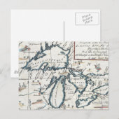 Postale Carte vintage des Grands Lacs (1696) (Devant / Derrière)