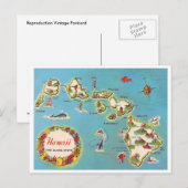 Postale Carte vintage d'Hawaï (Devant / Derrière)