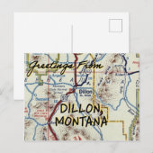 Postale Carte Vintage Dillon MT (Devant / Derrière)