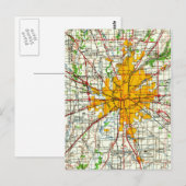 Postale Carte vintage d'Indianapolis (Devant / Derrière)